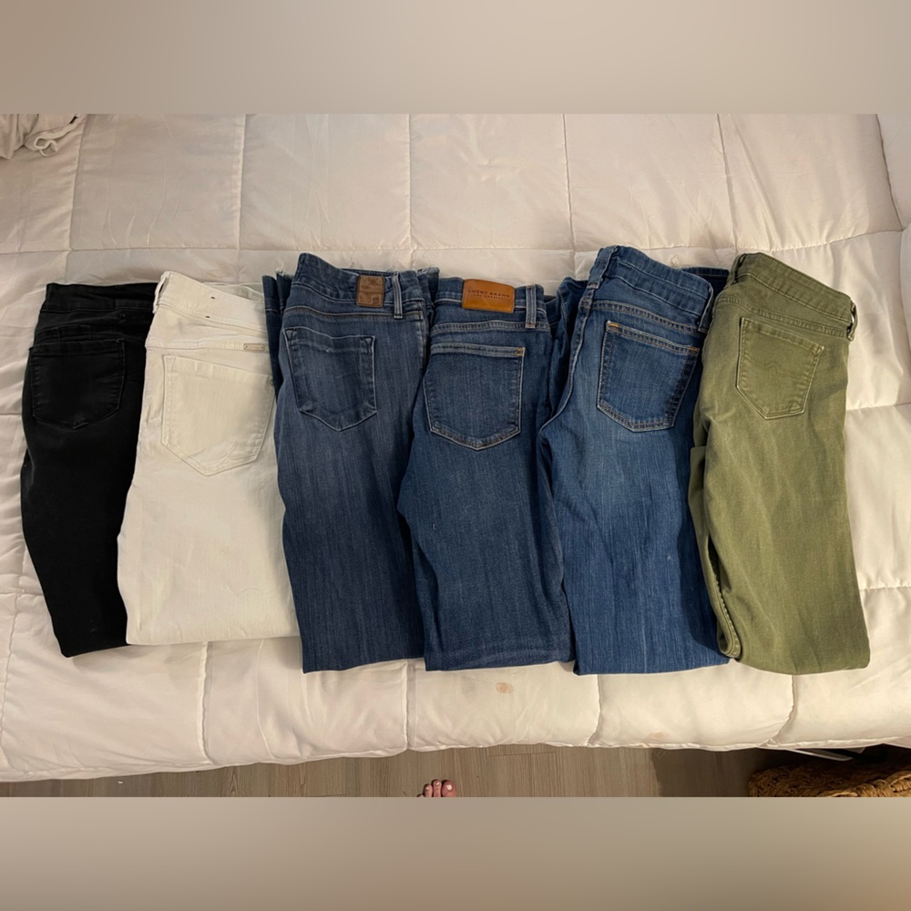 Set Lot of 6 Size 4 Jeans Denim Designer - High quality Denim